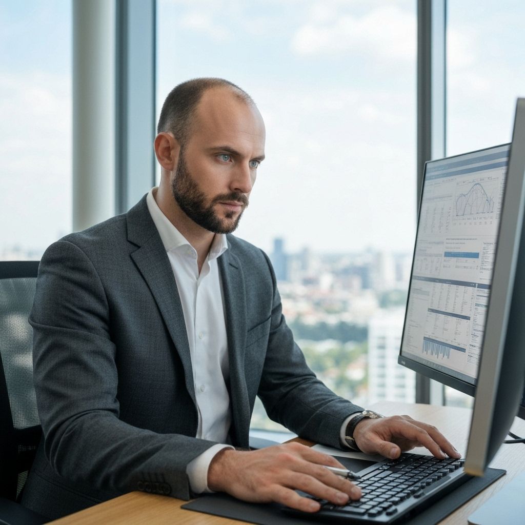 Especialista analisando dados de marketing digital